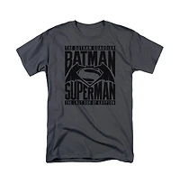 Batman V Superman Mens Title Fight Short Sleeve Adult Tee / T-Shirt