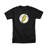 Dc Flash Mens Comics Logo Distressed Short Sleeve Adult Tee / T-Shirt