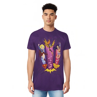Dc Wonder Woman Men's Superhero Girls Comics Super Trio Short Sleeve Adult Tee / T-Shirt