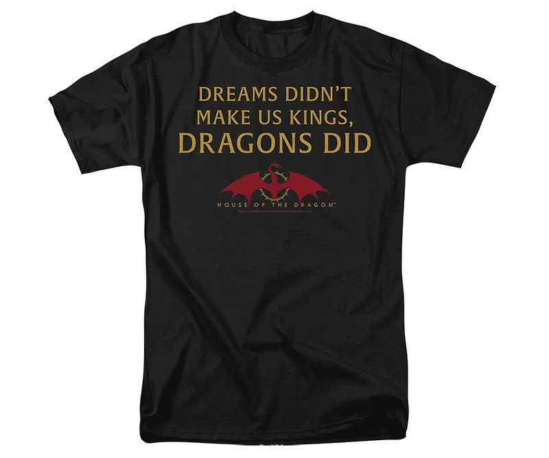 House Of The Dragon Men's Not Dreams Short Sleeve Adult Tee / T-Shirt