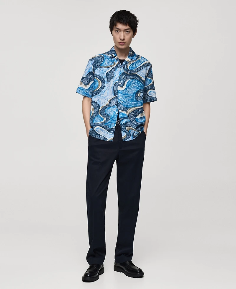 Mango Men's Regular-Fit Printed Shirt