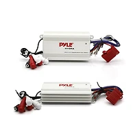 Pyle 4-Channel Bluetooth Marine Amplifier Kit, Waterproof, 1200W, White