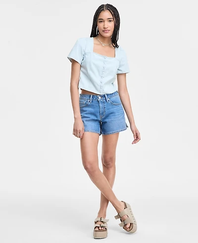Levi's Women's Mid-Rise A-Line Denim Shorts