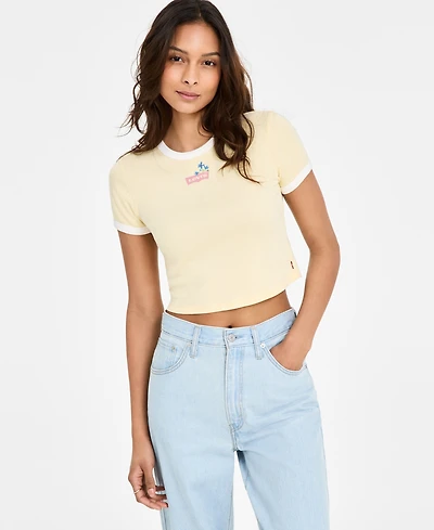 Levi's Women's Graphic Rickie Cotton Ringer T-Shirt