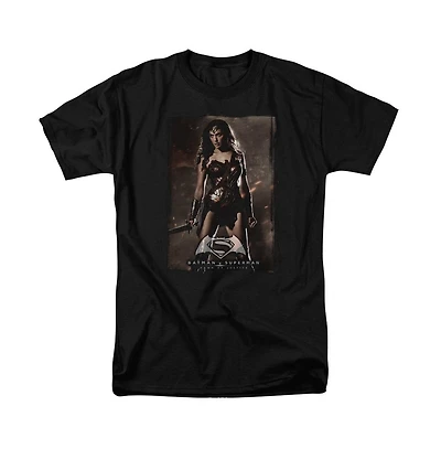 Batman V Superman Mens Wonder Woman Poster Short Sleeve Adult Tee / T-Shirt