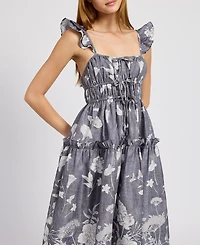 En Saison Women's Sydney Floral-Print Midi Dress