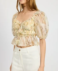 En Saison Women's Elliot Organza Top