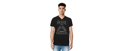 House Of The Dragon Men's Sword Throne Short Sleeve Adult V Neck Premium Cotton Tee / T-Shirt