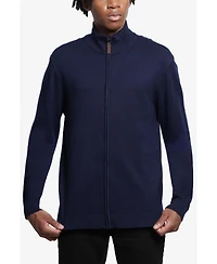 Spring + Mercer Men's Full Zip Mock Neck Sweater