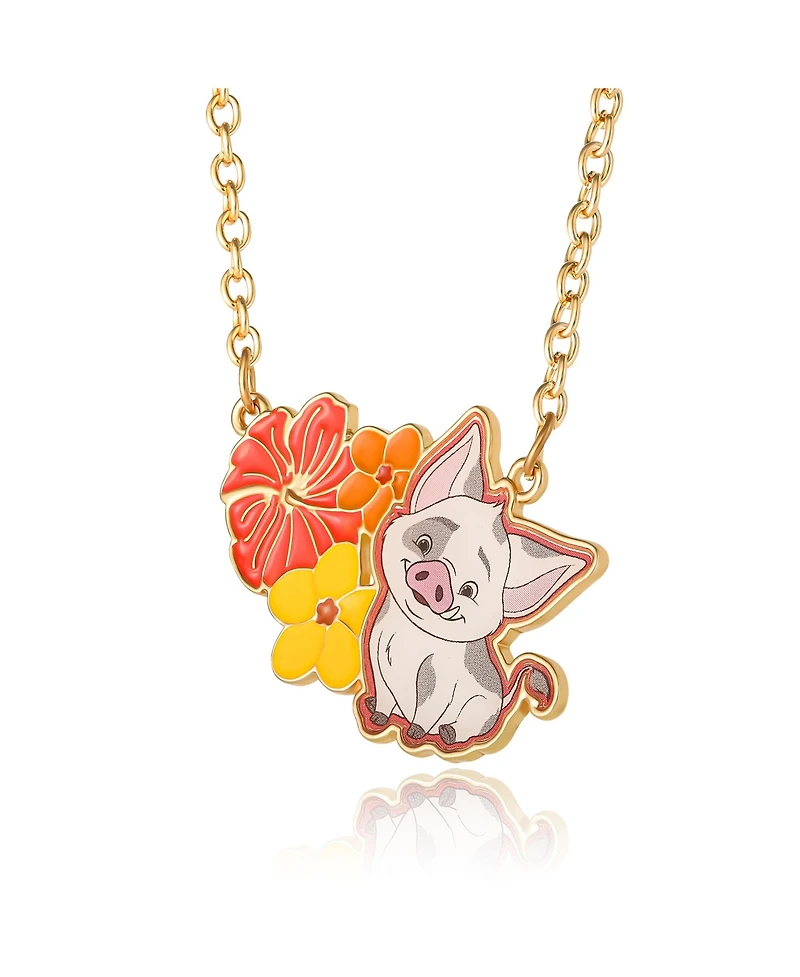 Disney Moana Pua and Floral Pendant Necklace