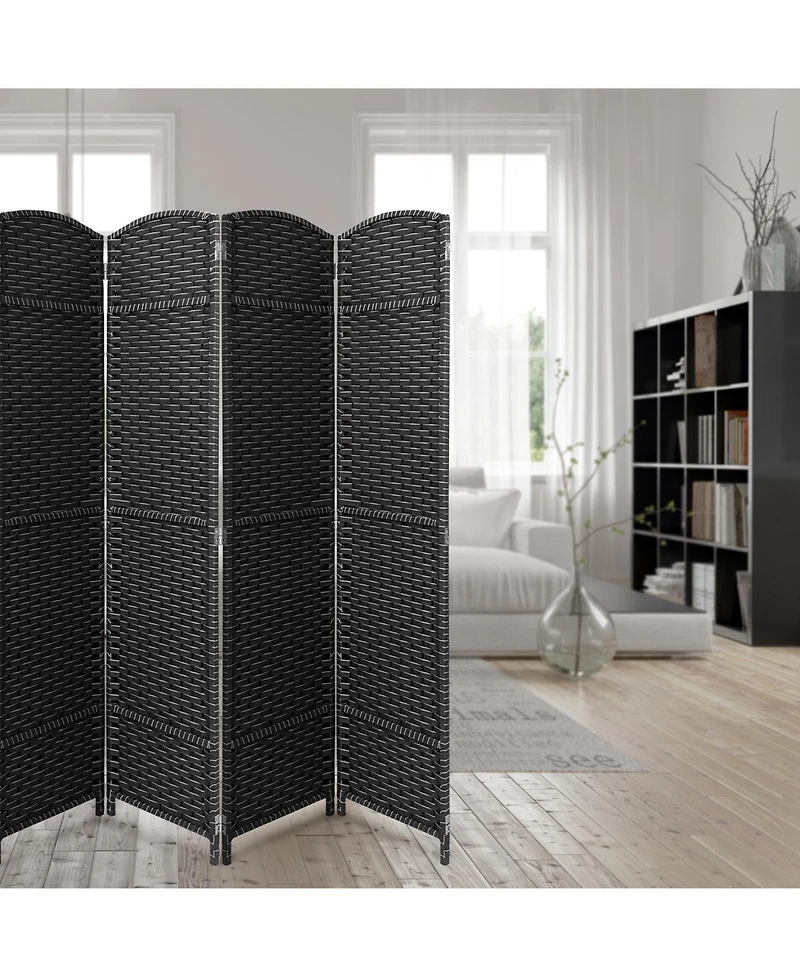 Sorbus 8 Panel Room Divider Panel, 6 ft. Tall Extra Wide Double Hinged Panels - Folding Privacy Screens - Gray Line