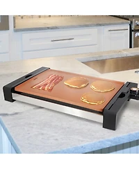 MegaChef 21.63 Inch Copper Electric Grill with Non-Stick Coating
