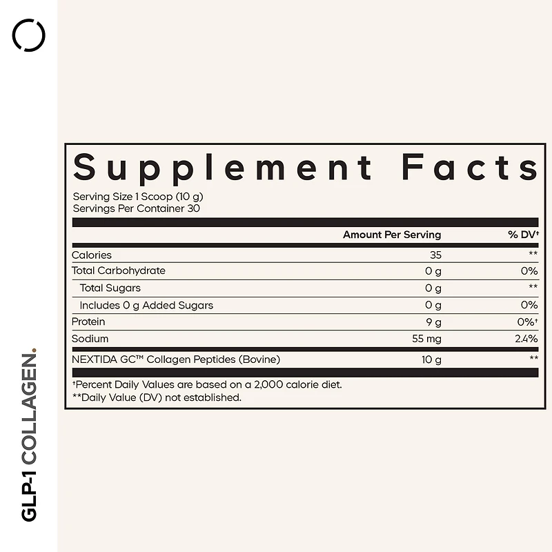 Codeage Glp-1 Collagen Powder Supplement - Nextida Gc Collagen Peptides - Glp 1 Support - Hydrolyzed Collagen, Grass-Fed, Type I & Iii, Unflavored
