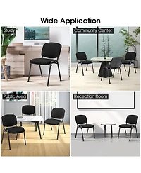 Gouun Office Chair with Metal Frame and Padded Cushions for Conference Room-Set of 2