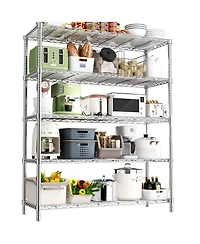 Lovmor 5-Tier Adjustable Storage Shelves Heavy Duty for Kitchen, Pantry, Warehouse, Basement