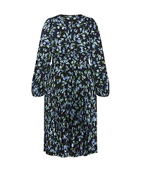 City Chic Plus Finley Pleat Dress