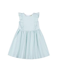Hope & Henry Toddler Girls Seersucker Flutter Sleeve Open Back Dress