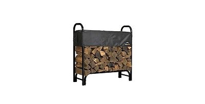 Slickblue Outdoor Firewood Rack Frame with Cover for Storage and Protection