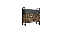 Slickblue Outdoor Firewood Rack Frame with Cover for Storage and Protection