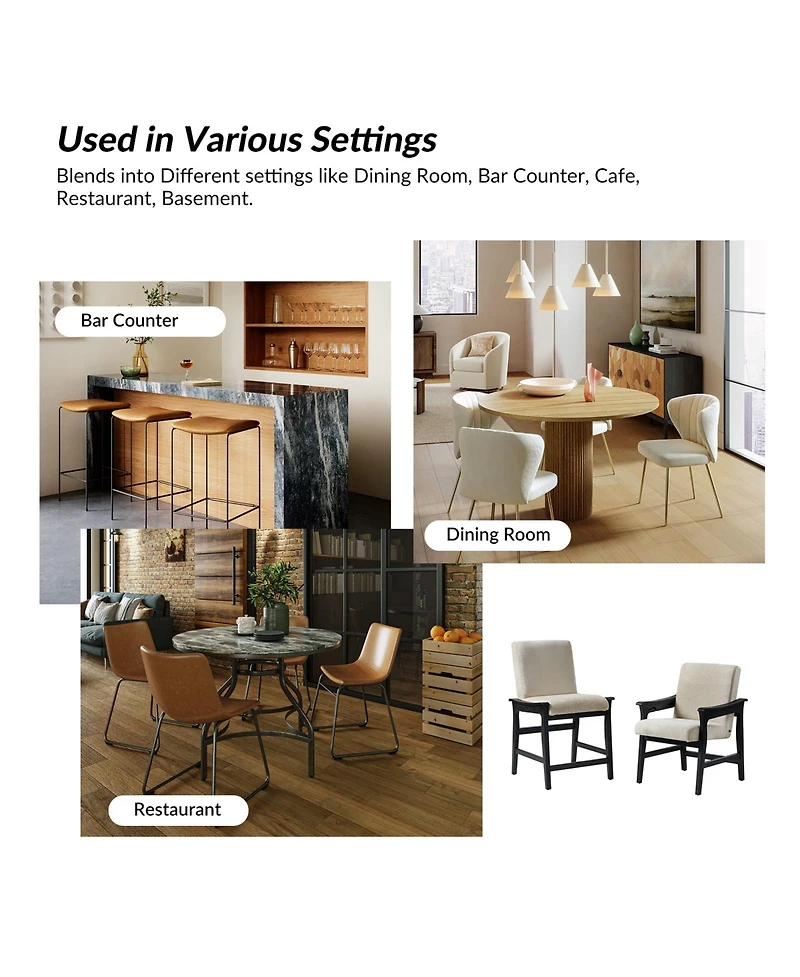 Hulala Home Marshall Modern Dining Chair with Solid Wood Legs