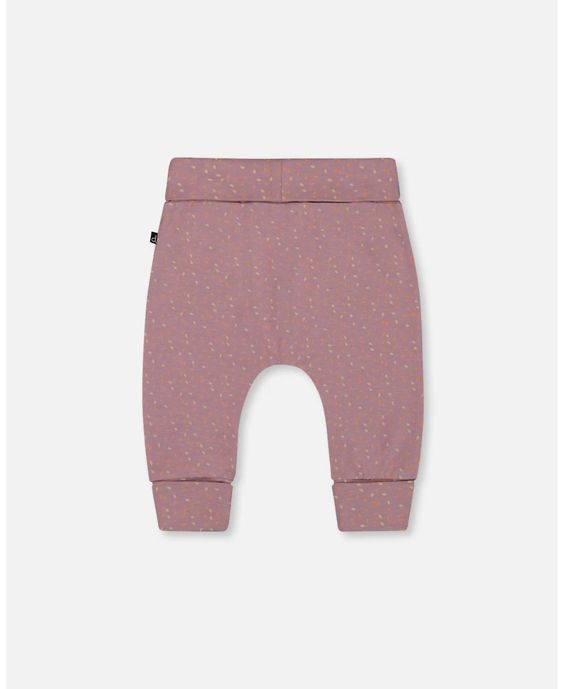 Deux par Baby Girls Organic Cotton Evolutive Pant Printed Pear Seeds