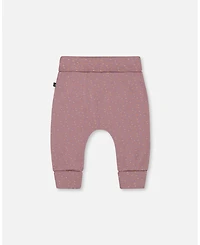 Deux par Baby Girls Organic Cotton Evolutive Pant Printed Pear Seeds