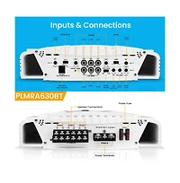 Pyle 6-Ch. Elite Bluetooth Marine Amplifier, Bridgeable 2000W Waterproof Amp