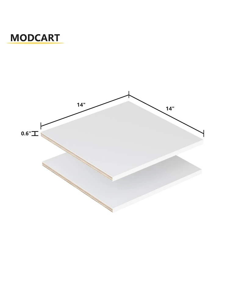 2 Pack 14" Wide Modular Closet Shelves, Corner Board