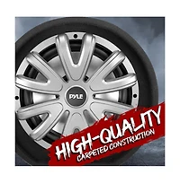 Pyle Subwoofer Box System, 12'' 500W, Carpeted Tube Enclosure, Rear Vented Design