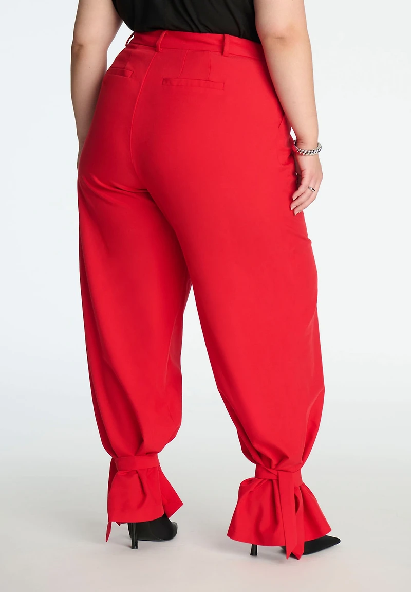 Eloquii Women's Ankle Tie Trouser