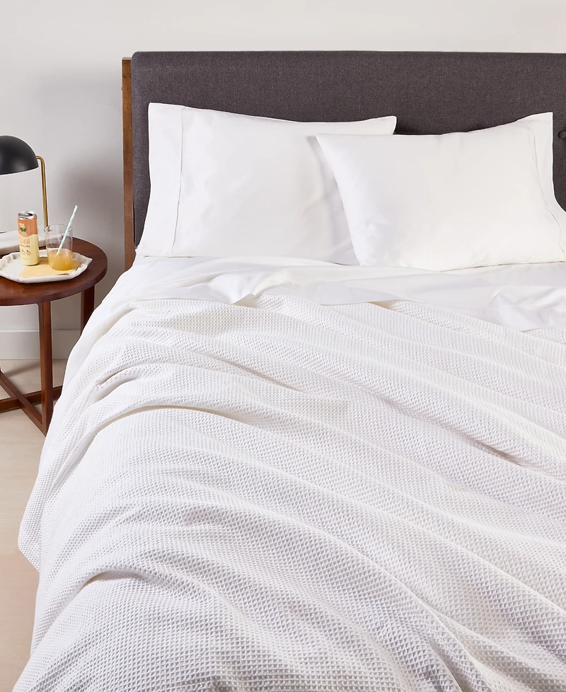 Arch Studio Waffle Cotton Blanket, Full/Queen, Exclusively at Macy's