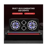 Pyle Dual Subwoofer Box System, 8'' Vented Enclosure, 800W Max, Led Lights