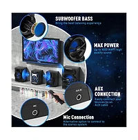 Pyle 5.25” 2-Way Bluetooth Wireless Speaker System - Waterproof, 500W Max Power, 1/2” Tweeter, Compact Design