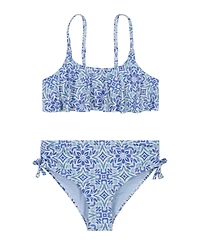 Roxy Big Girls Fresco Tile Flounce Bikini, 2-Piece Set