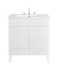 Freestanding Bath Vanity with White Ceramic Top Unassembled for bathroom