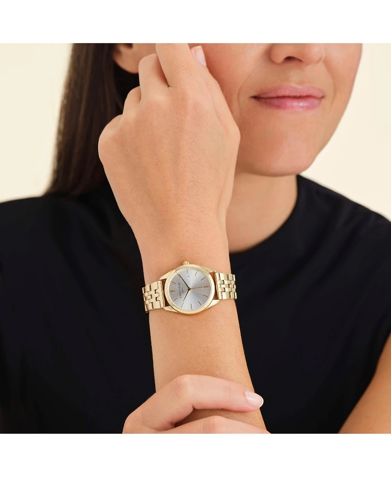 Rosefield Ace Xs Women's Gold Tone Stainless Steel Bracelet Watch 29mm