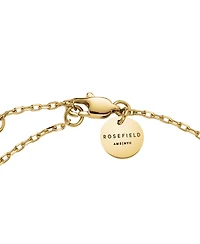 Rosefield Crystal Letter Bracelet 14K Yellow Gold Plated Stainless Steel