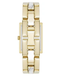 Anne Klein Women's Quartz How Lite Gemstone and Gold-Tone Metal Alloy Bracelet Watch, 21mm