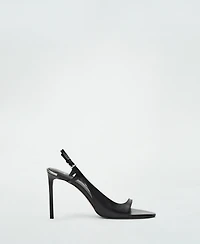 Mango Women's Asymmetrical Heels Leather Sandals