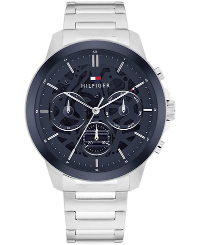 Tommy Hilfiger Men's Multifunction Silver Tone Stainless Steel Bracelet Watch