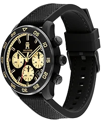 Tommy Hilfiger Men's Chronograph Black Cordura & Black Silicone Strap Watch