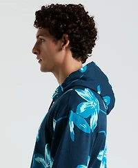Original Penguin Men's Slim Fit French Terry Floral Print Hoodie