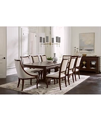 Nelman 9-Pc. Rectangular Dining Set (Table, 6 Side Chairs & 2 Host Chairs), Created for Macy's