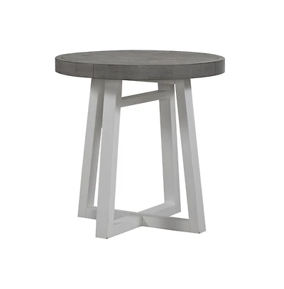 Liberty Furniture Round End Table Contemporary White