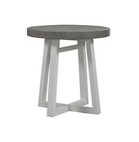 Liberty Furniture Round End Table Contemporary White