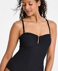 Dkny Women's Textured Shirred One-Piece Swimsuit