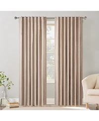 Chenille Blackout Back Tab Curtains Pair