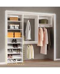 Modular Storage Angled Shelves, Wood Closet Organizer Adjustable, Stacking