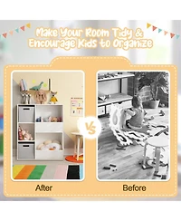 Gouun Kids Toy Storage Cabinet with Shelves