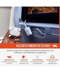 Mee audio Connect Air Pro Wireless Audio Transmitter & Receiver for In-Flight Audio, Car Stereos, & More